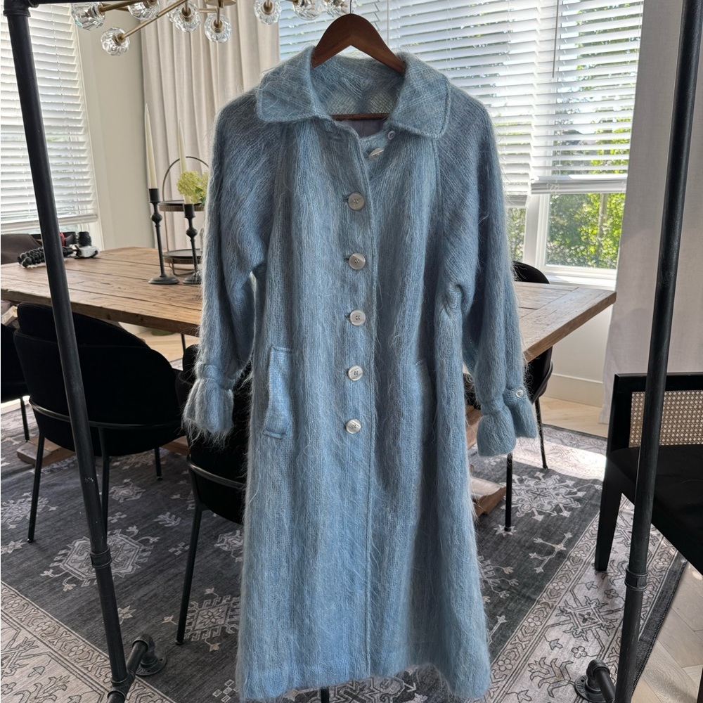 Old Money Vintage Jacob Crowley Mohair Wool Coat – Made in Canada – Size 12 (M)
